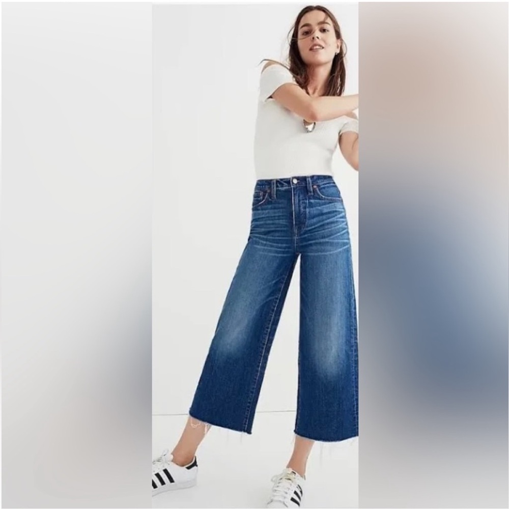 💥 EUC Madewell Wide Leg Crop Jeans